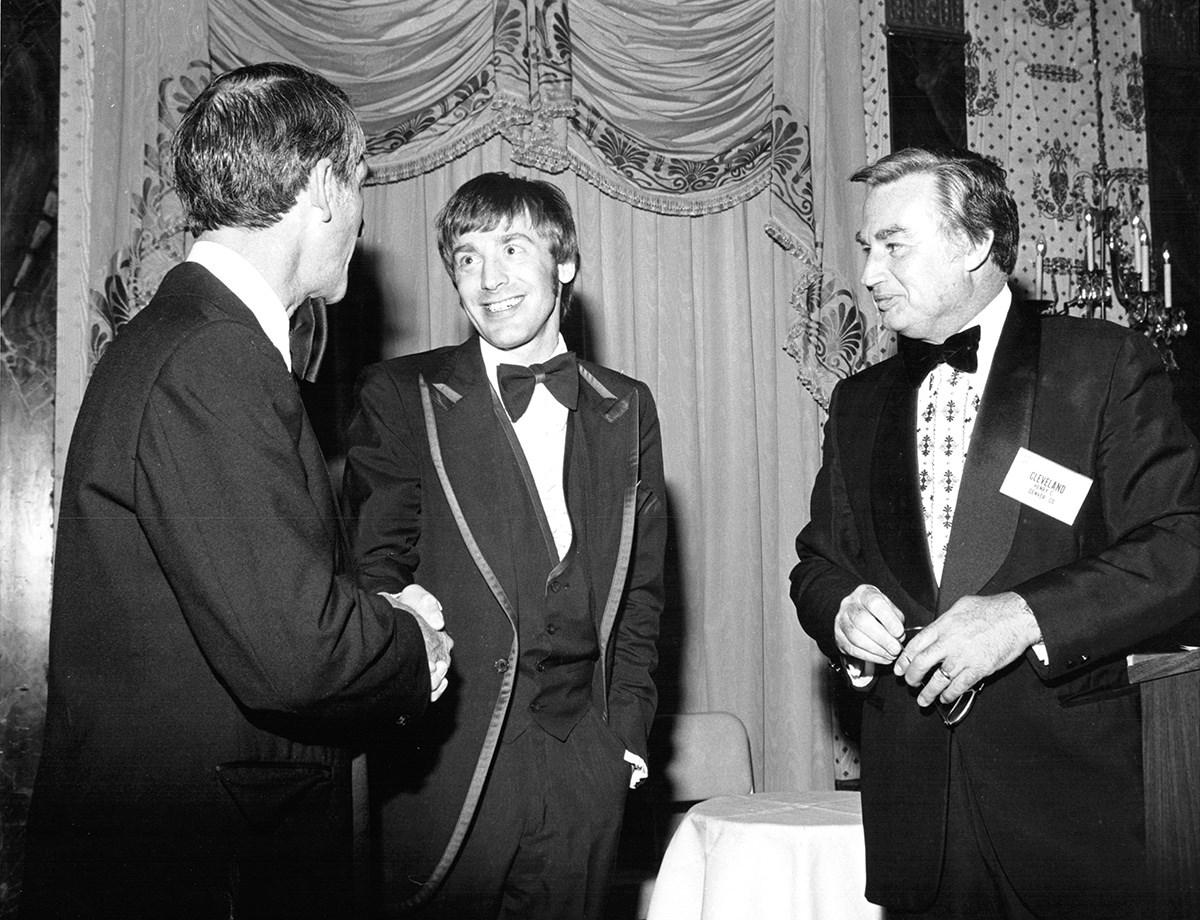 1978 photo of the first winner of the Resident Paper Competition 